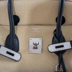 Hermes Birkin 35 HSS Black & Parchemin Togo Leather Palladium Hardware - 2009, M Square - Image 12