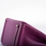 Hermes Birkin 35 HSS Cyclamen & Iris Chèvre Goatskin Brushed Palladium Hardware - 2009 M, Square - Image 17