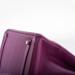 Hermes Birkin 35 HSS Cyclamen & Iris Chèvre Goatskin Brushed Palladium Hardware - 2009 M, Square - Image 11