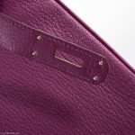 Hermes Birkin 35 HSS Cyclamen & Iris Chèvre Goatskin Brushed Palladium Hardware - 2009 M, Square - Image 12