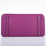 Hermes Birkin 35 HSS Cyclamen & Iris Chèvre Goatskin Brushed Palladium Hardware - 2009 M, Square - Image 6