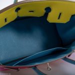 Hermes Birkin 35 HSS Rose Tyrien, Blue Celeste, Lime Epsom Palladium Hardware - 2011, O - Image 7