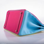 Hermes Birkin 35 HSS Rose Tyrien, Blue Celeste, Lime Epsom Palladium Hardware - 2011, O - Image 3