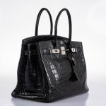 Hermes Birkin 35 Matte Black Nilo Crocodile with Palladium Hardware - 2011, O Square - Image 11
