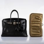 Hermes Birkin 35 Matte Black Nilo Crocodile with Palladium Hardware - 2011, O Square - Image 7