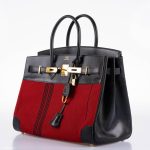Hermes Birkin 35 Red Potamos Canvas & Black Box with Gold Hardware - 2006, J Square - Image 7