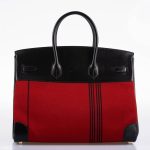 Hermes Birkin 35 Red Potamos Canvas & Black Box with Gold Hardware - 2006, J Square - Image 8