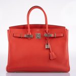 Hermes Birkin 35 Rose Jaipur Epsom Palladium Hardware - 2015, T - Image 7
