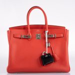 Hermes Birkin 35 Rose Jaipur Epsom Palladium Hardware - 2015, T - Image 8