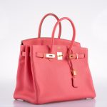 Hermes Birkin 35 Rose Lipstick Togo Gold Hardware - 2013, Q Square - Image 5