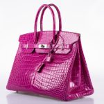 Hermes Birkin 35 Rose Scheherazade Shiny Porosus Crocodile Palladium Hardware - 2013, Q Square - Image 3