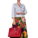 Hermes Birkin 35 Rouge Vif Epsom with Palladium Hardware - 2013, Q Square - Image 2
