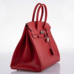 Hermes Birkin 35 Rouge Vif Epsom with Palladium Hardware - 2013, Q Square - Image 3