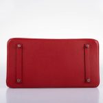 Hermes Birkin 35 Rouge Vif Epsom with Palladium Hardware - 2013, Q Square - Image 5