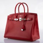 Hermes Birkin 35 Rouge Vif Epsom with Palladium Hardware - 2013, Q Square - Image 6