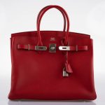 Hermes Birkin 35 Rouge Vif Epsom with Palladium Hardware - 2013, Q Square - Image 8