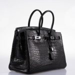 Hermes Birkin 35 SO BLACK Matte Alligator PVD Hardware - 2011, O Square - Image 5
