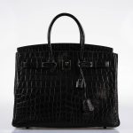 Hermes Birkin 35 SO BLACK Matte Alligator PVD Hardware - 2011, O Square - Image 9