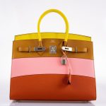 Hermes Birkin 35 Sellier "Sunrise" Rainbow Epsom Palladium Hardware - 2020, Y - Image 10
