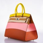 Hermes Birkin 35 Sellier "Sunrise" Rainbow Epsom Palladium Hardware - 2020, Y - Image 12