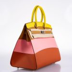Hermes Birkin 35 Sellier "Sunrise" Rainbow Epsom Palladium Hardware - 2020, Y - Image 13