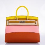Hermes Birkin 35 Sellier "Sunrise" Rainbow Epsom Palladium Hardware - 2020, Y - Image 5