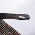 Hermes Birkin 35 Togo And Plaid Wool Lainage Palladium Hardware -Runway Bag - Image 5