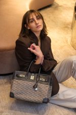 Hermes Birkin 35 Togo And Plaid Wool Lainage Palladium Hardware -Runway Bag - Image 8