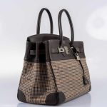 Hermes Birkin 35 Togo And Plaid Wool Lainage Palladium Hardware -Runway Bag - Image 2