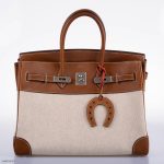 Hermes Birkin 35 Toile & Barenia with Palladium Hardware - 2009, M Square - Image 10