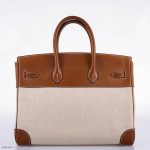 Hermes Birkin 35 Toile & Barenia with Palladium Hardware - 2009, M Square - Image 15