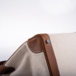 Hermes Birkin 35 Toile & Barenia with Palladium Hardware - 2009, M Square - Image 6