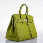 Hermes Birkin 35 Vert Anis Togo with Palladium Hardware - 2006, J Square - Image 3