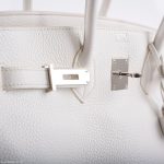 Hermes Birkin 35 White Clemence leather Palladium Hardware - N Square - Image 13