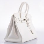 Hermes Birkin 35 White Clemence leather Palladium Hardware - N Square - Image 3