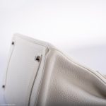 Hermes Birkin 35 White Clemence leather Palladium Hardware - N Square - Image 12