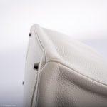 Hermes Birkin 35 White Clemence leather Palladium Hardware - N Square - Image 6