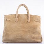 Hermes Birkin 40 Beige Veau Doblis Suede with Gold Hardware - 1986, P Circle - Image 4