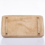 Hermes Birkin 40 Beige Veau Doblis Suede with Gold Hardware - 1986, P Circle - Image 5