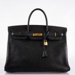 Hermes Birkin 40 Black Epsom Leather Gold Hardware - 2011, Square O - Image 8