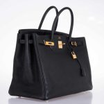 Hermes Birkin 40 Black Togo Gold Hardware - 2010, Square N - Image 3