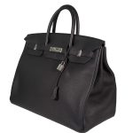 Hermes Birkin 40 Black Togo Leather Palladium Hardware - 2014, R Square - Image 2