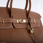 Hermes Birkin 40 Gold Fjord Leather Gold Hardware - Square L - Image 5