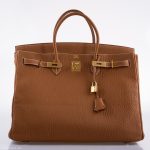 Hermes Birkin 40 Gold Fjord Leather Gold Hardware - Square L - Image 6