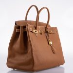 Hermes Birkin 40 Gold Fjord Leather Gold Hardware - Square L - Image 7