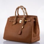 Hermes Birkin 40 Gold Fjord Leather Gold Hardware - Square L - Image 8