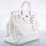 Hermes Birkin 40 HAC White Togo Palladium Hardware - Image 10