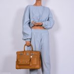Hermes Birkin Cargo 35 Sesame Swift & Canvas Palladium Hardware - 2021, Z - Image 9