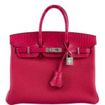 Hermes Birkin Touch 25 Framboise Togo & Matte Alligator Palladium Hardware - 2021, Z