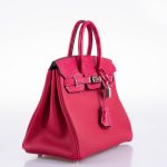 Hermes Birkin Touch 25 Framboise Togo & Matte Alligator Palladium Hardware - 2021, Z - Image 9